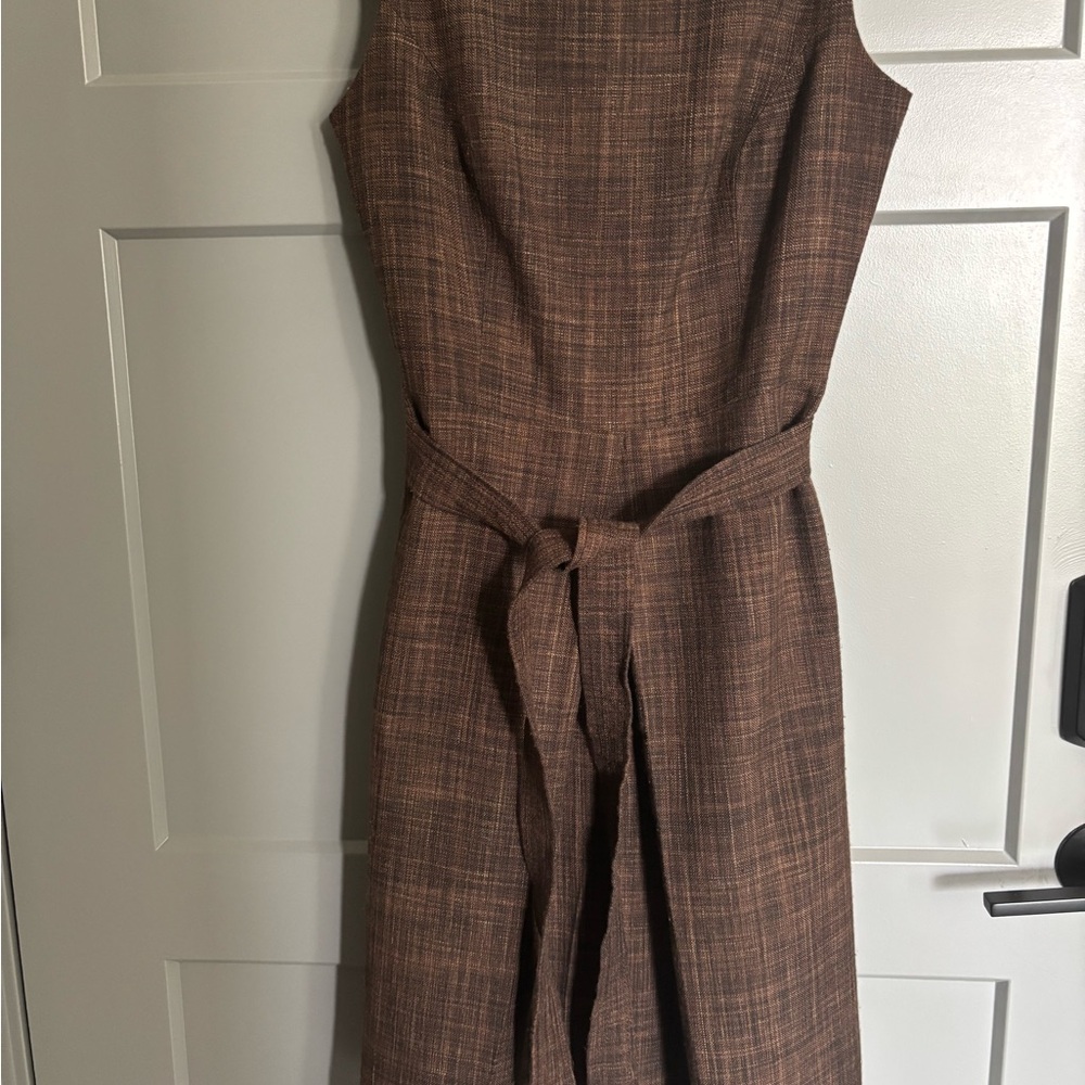 Merona Brown Plaid Midi Dress